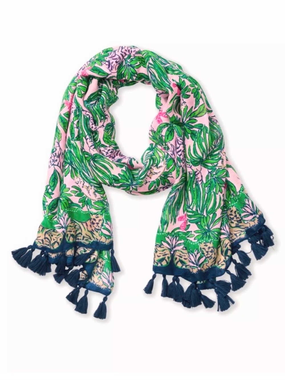 Lilly Pulitzer Resort Scarf in Conch Shell Pink Roaring With Joy. New